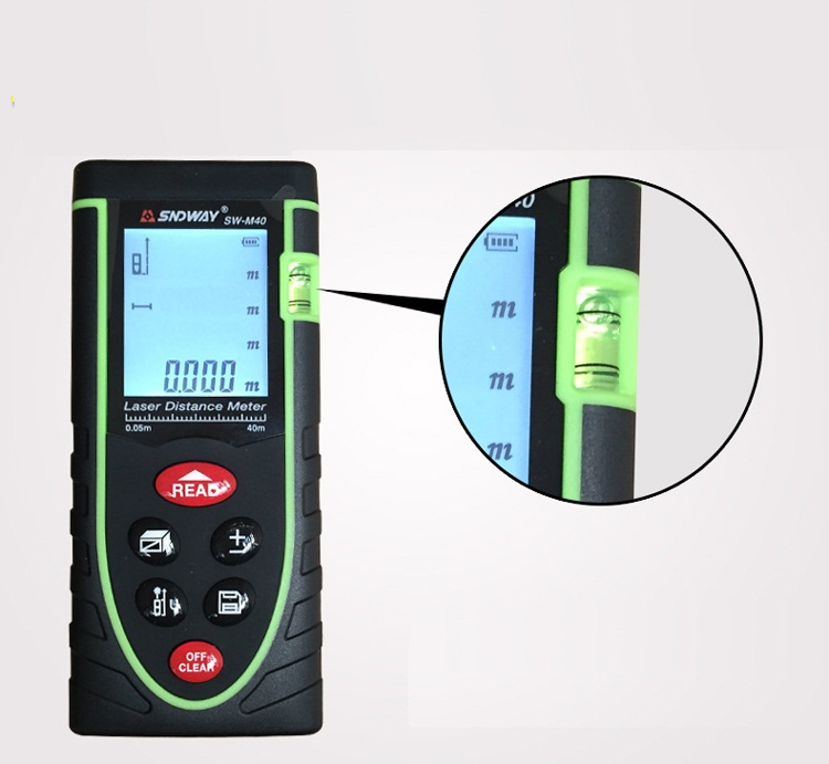 thiết kế bọt thủy trên máy đo khoảng cách laser snd way