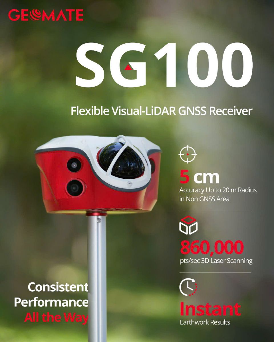 Điểm nổi bật của máy định vị vệ tinh GPS RTK Geomate SG100